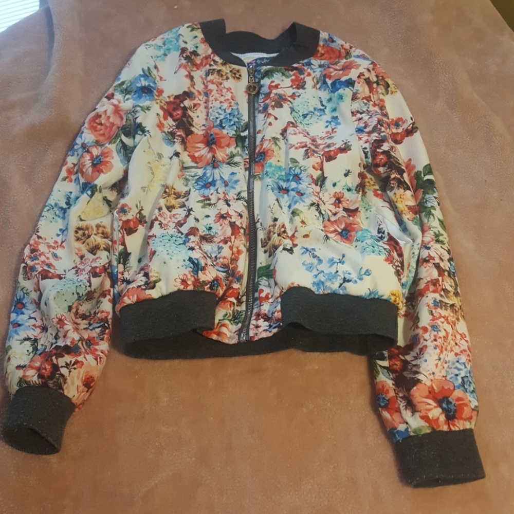 Floral bomber jacket